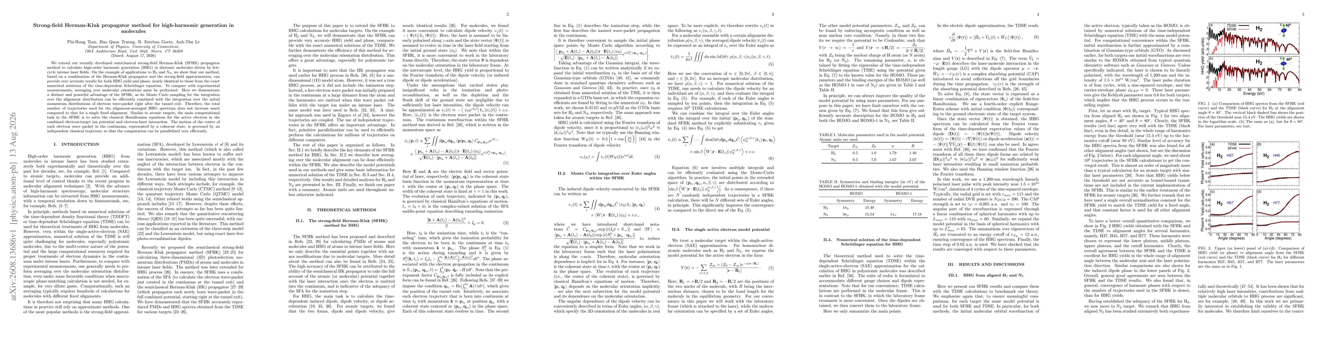 Thumbnail for Strong-field Herman-Kluk propagator method for high-harmonic generation in molecules
