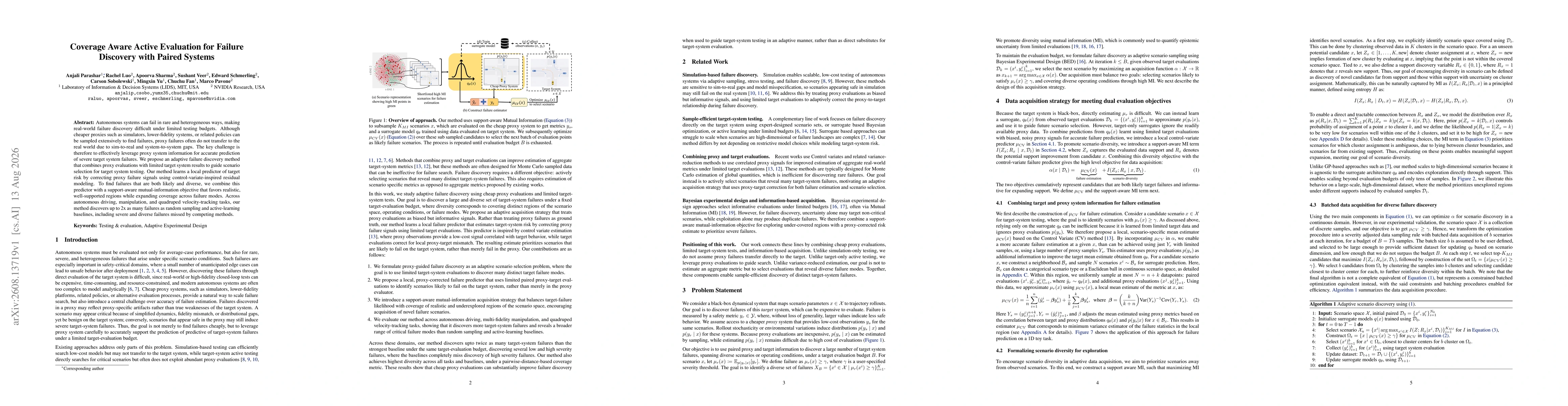 Thumbnail for Coverage Aware Active Evaluation for Failure Discovery with Paired Systems