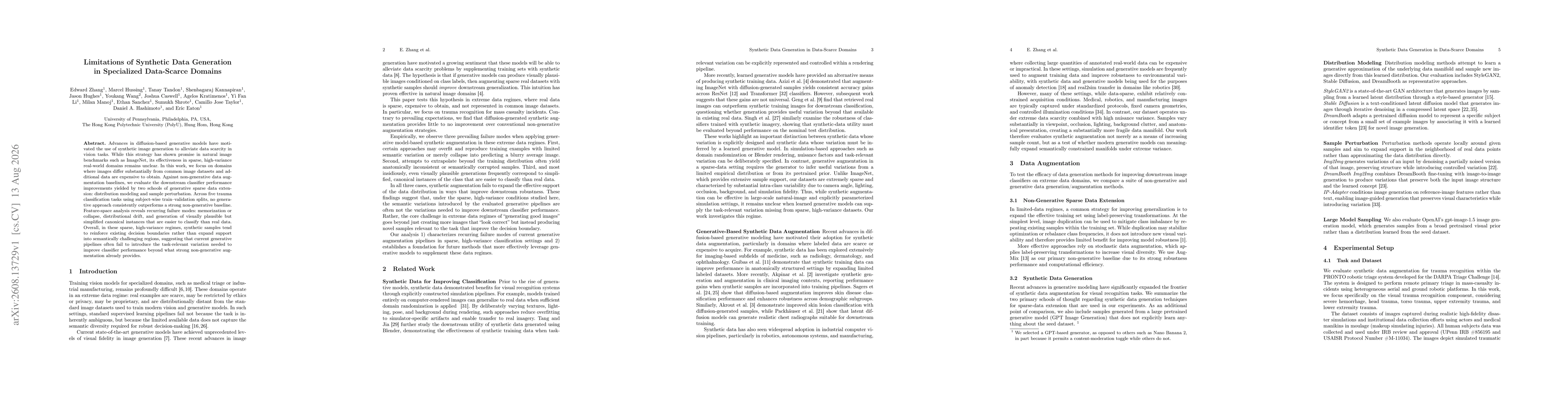 Thumbnail for Limitations of Synthetic Data Generation in Specialized Data-Scarce Domains