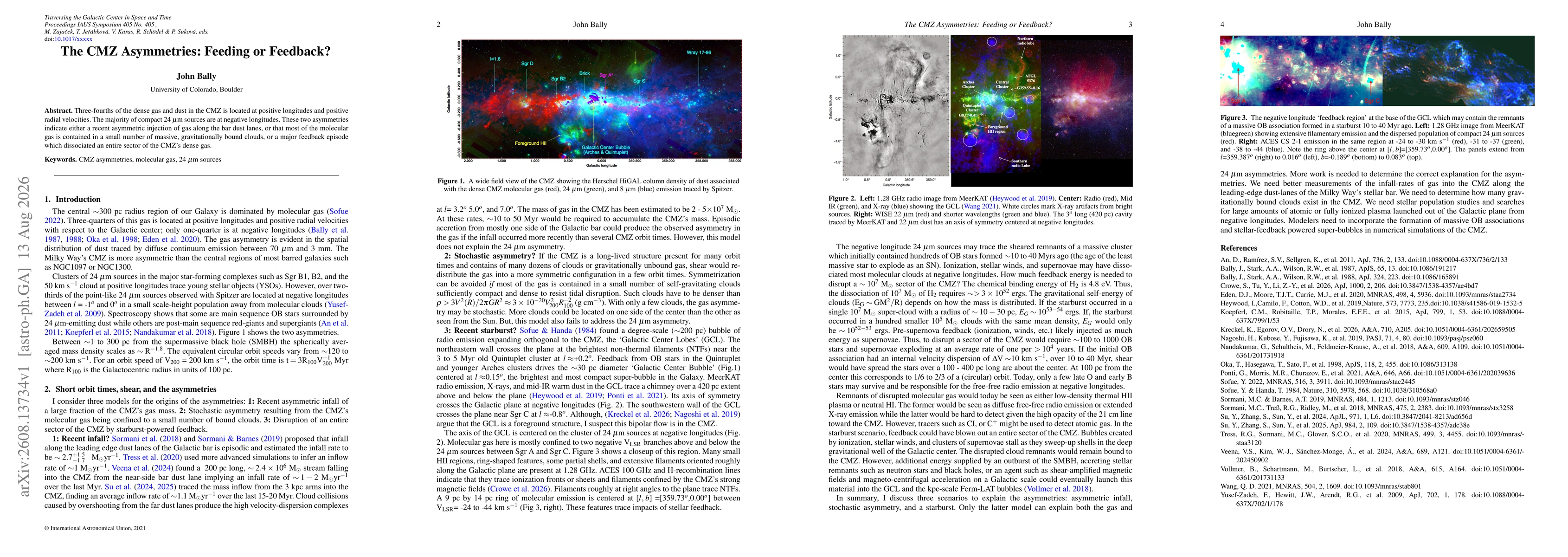 Thumbnail for The CMZ Asymmetries: Feeding or Feedback?