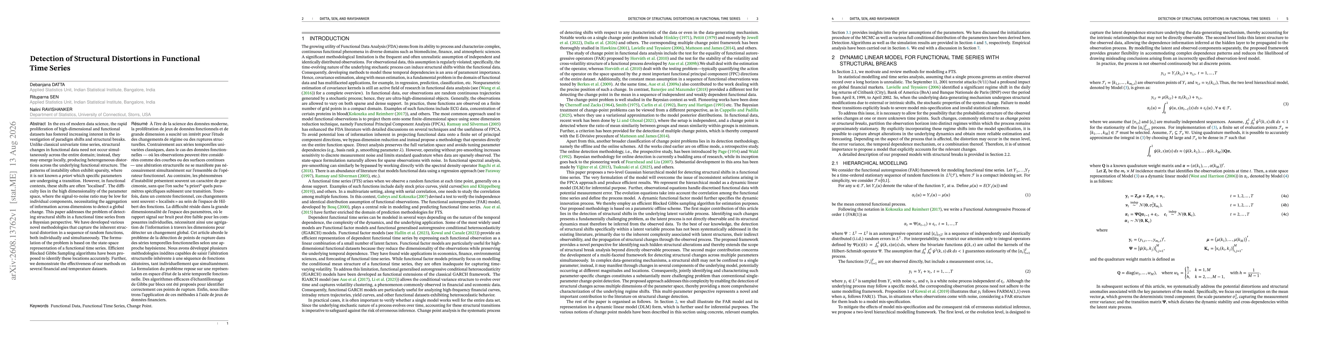 Thumbnail for Detection of Structural Distortions in Functional Time Series