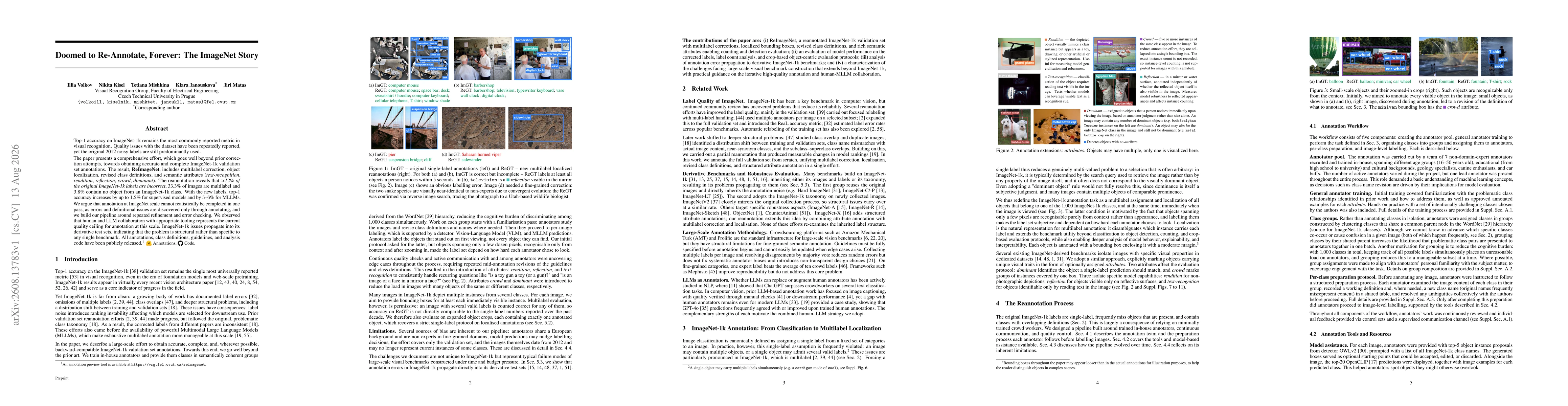 Thumbnail for Doomed to Re-Annotate, Forever: The ImageNet Story