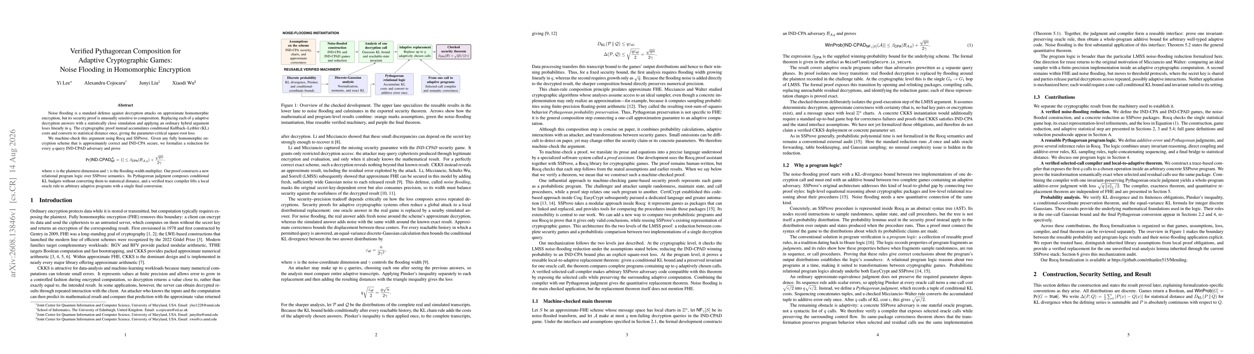 Thumbnail for Verified Pythagorean Composition for Adaptive Cryptographic Games: Noise Flooding in Homomorphic Encryption
