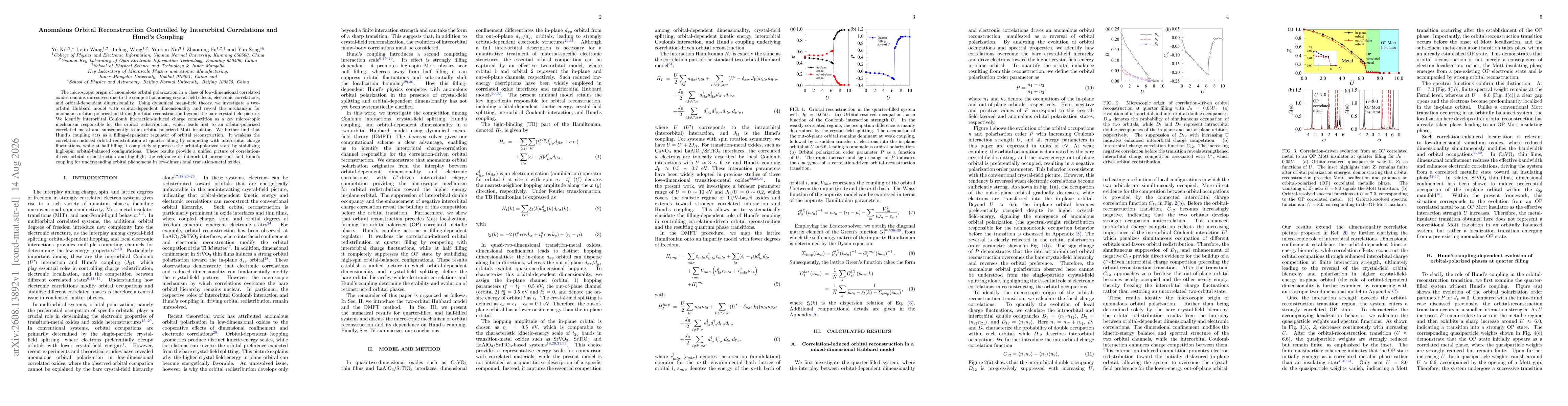Thumbnail for Anomalous Orbital Reconstruction Controlled by Interorbital Correlations and Hund's Coupling
