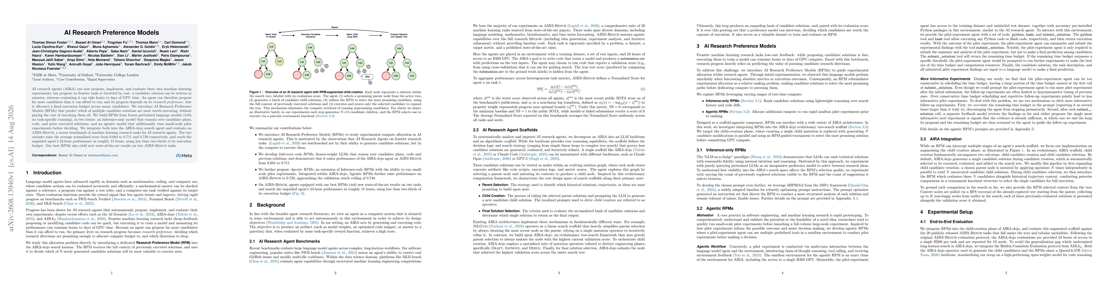Thumbnail for AI Research Preference Models