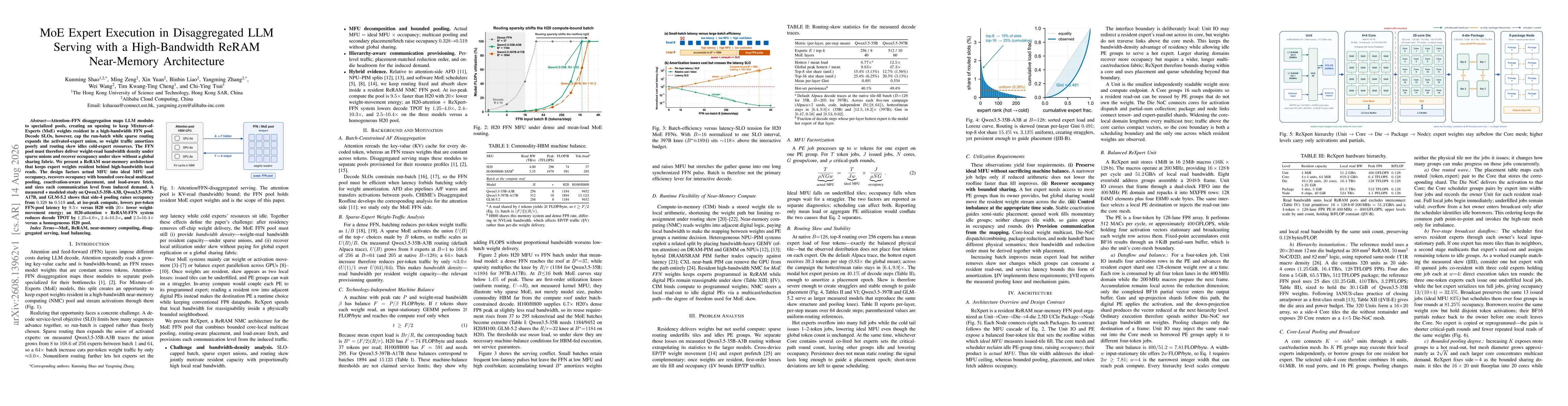 Thumbnail for MoE Expert Execution in Disaggregated LLM Serving with a High-Bandwidth ReRAM Near-Memory Architecture