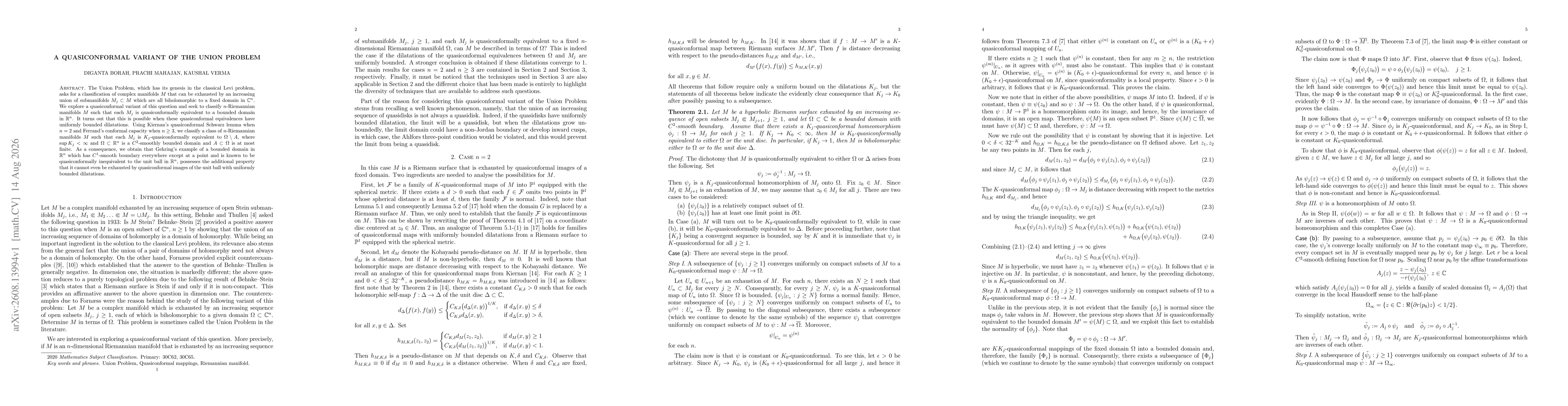 Thumbnail for A quasiconformal variant of the union problem