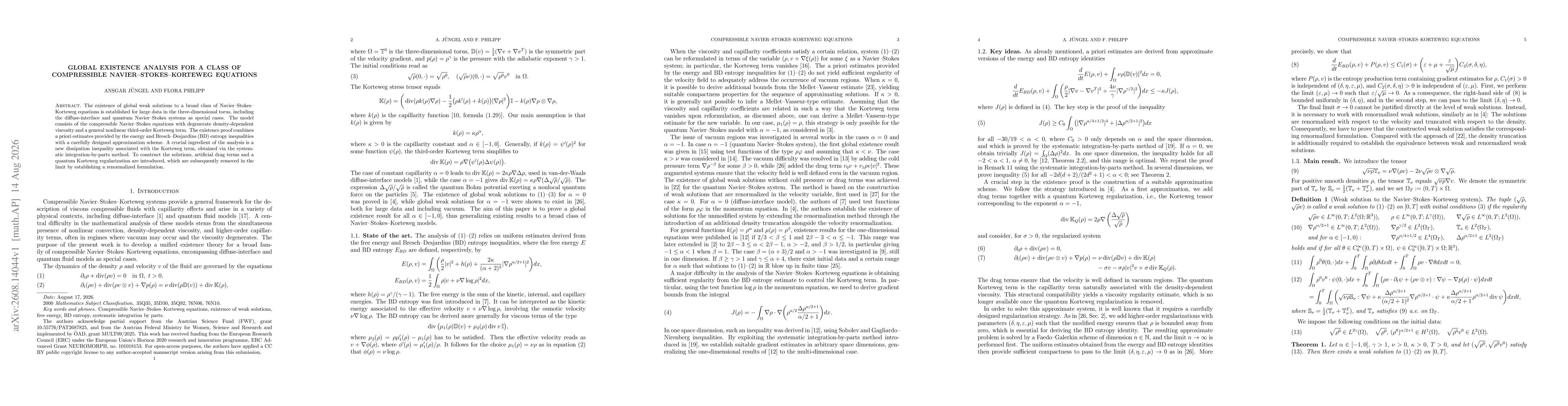 Thumbnail for Global existence analysis for a class of compressible Navier-Stokes-Korteweg equations
