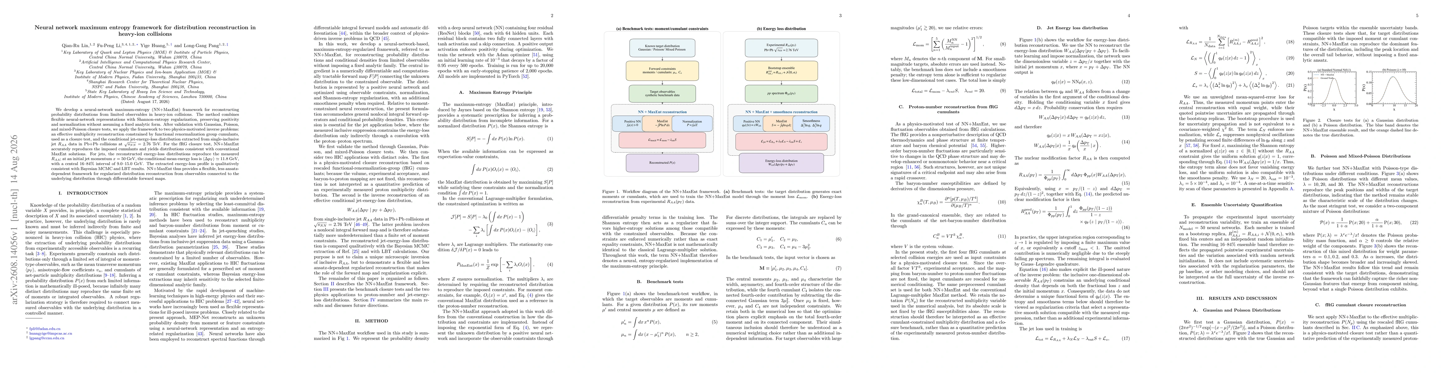 Thumbnail for Neural network maximum entropy framework for distribution reconstruction in heavy-ion collisions