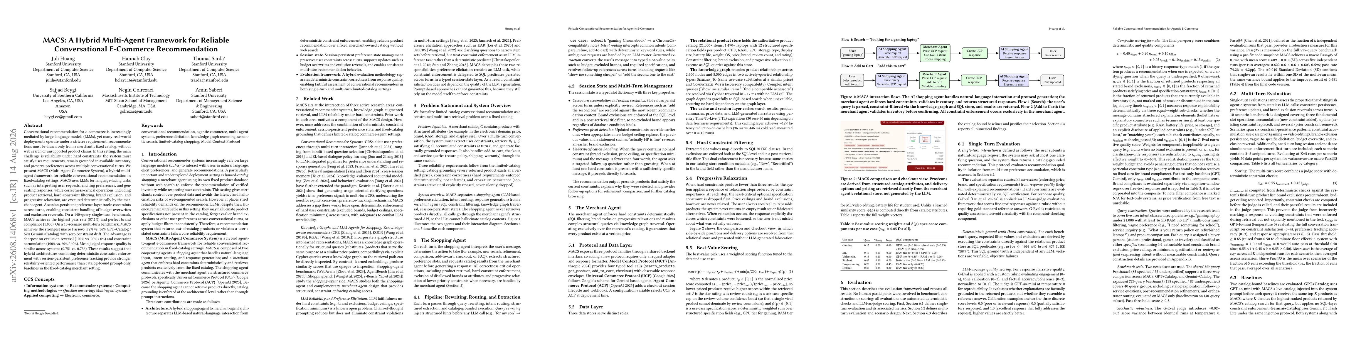 Thumbnail for MACS: A Hybrid Multi-Agent Framework for Reliable Conversational E-Commerce Recommendation