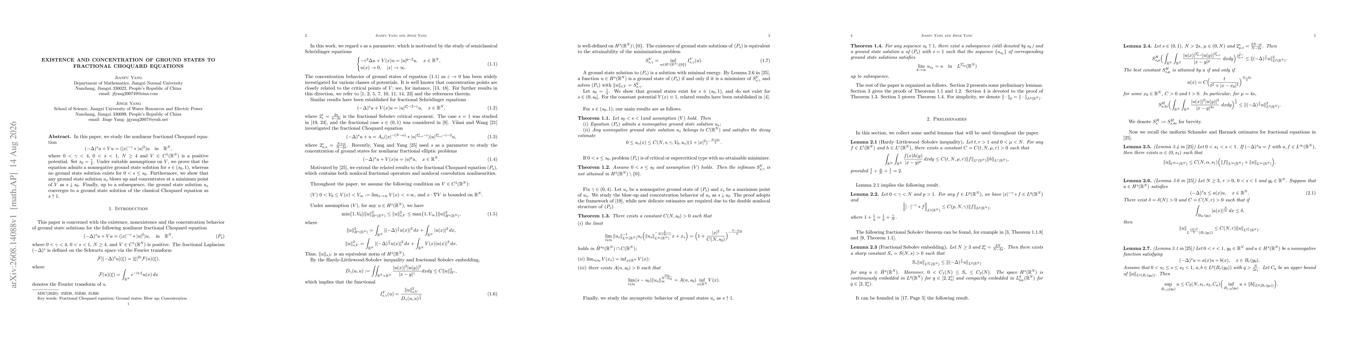Thumbnail for Existence and concentration of ground states to fractional Choquard equations