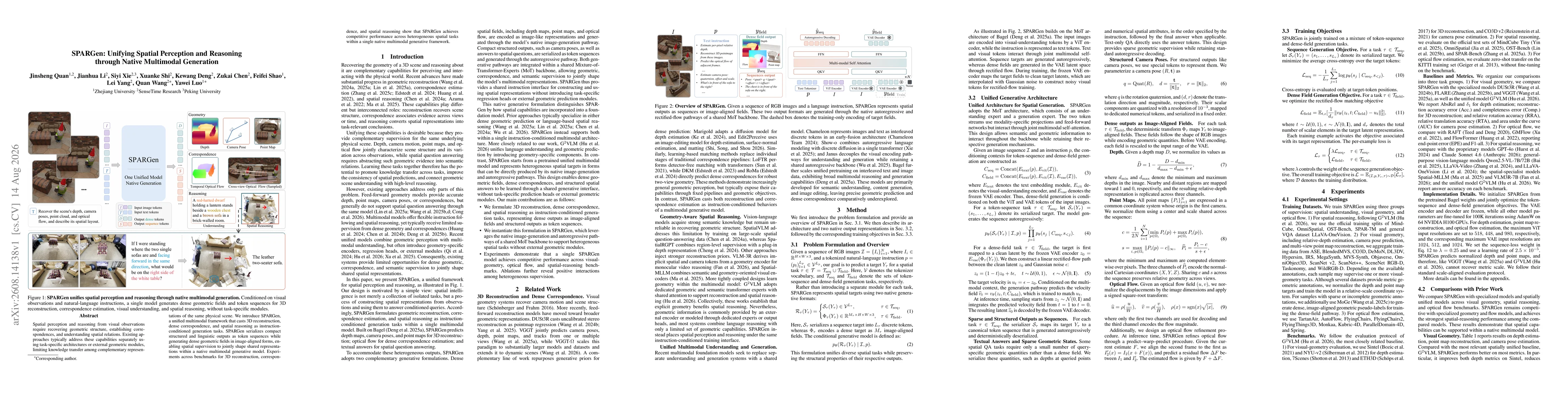 Thumbnail for SPARGen: Unifying Spatial Perception and Reasoning through Native Multimodal Generation