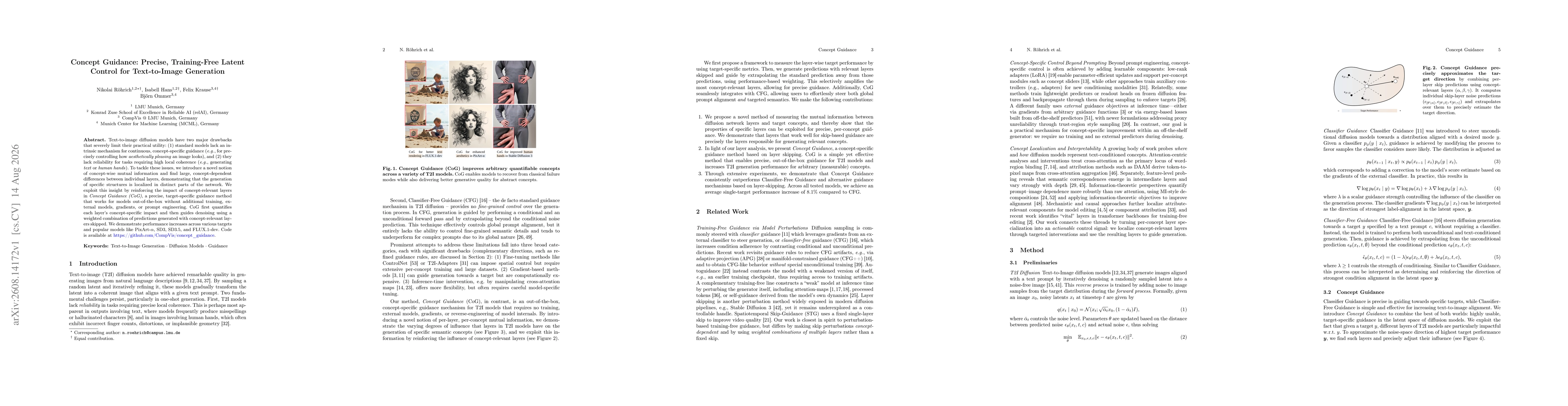 Thumbnail for Concept Guidance: Precise, Training-Free Latent Control for Text-to-Image Generation