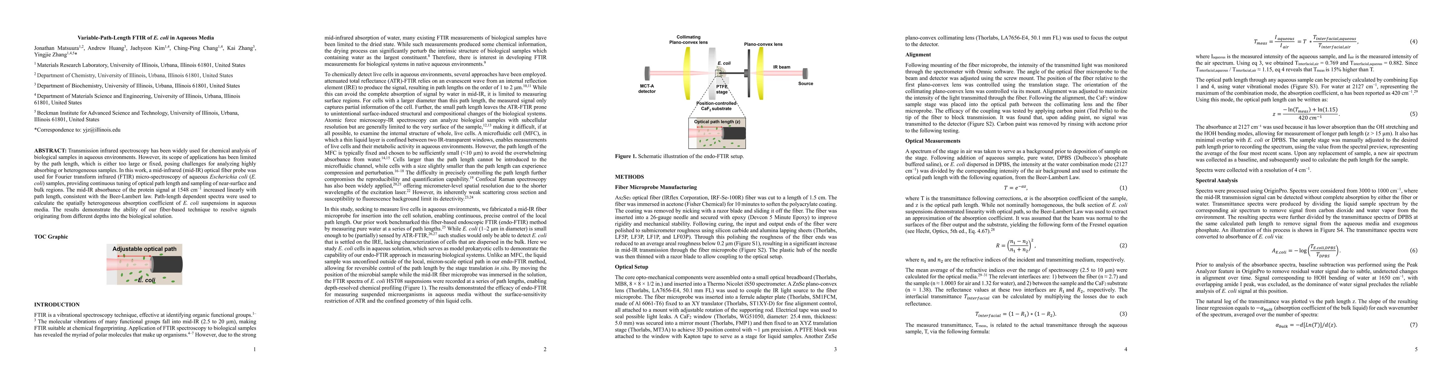 Thumbnail for Variable-Path-Length FTIR of E. coli in Aqueous Media