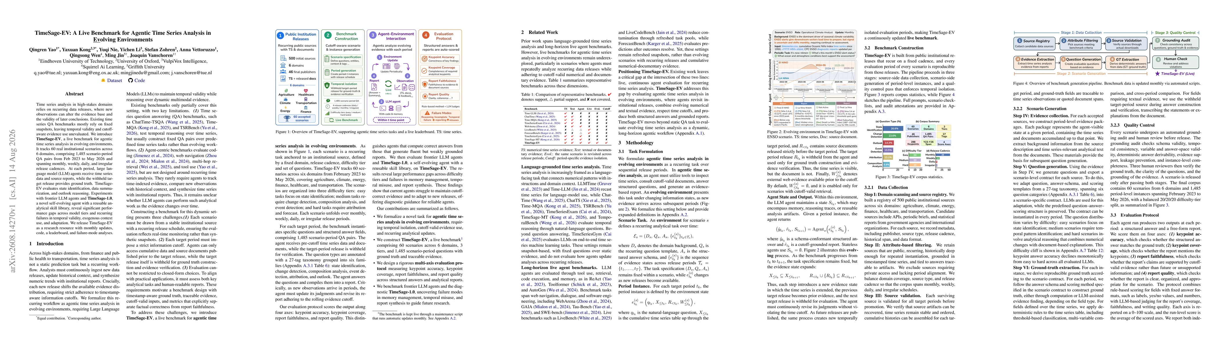 Thumbnail for TimeSage-EV: A Live Benchmark for Agentic Time Series Analysis in Evolving Environments