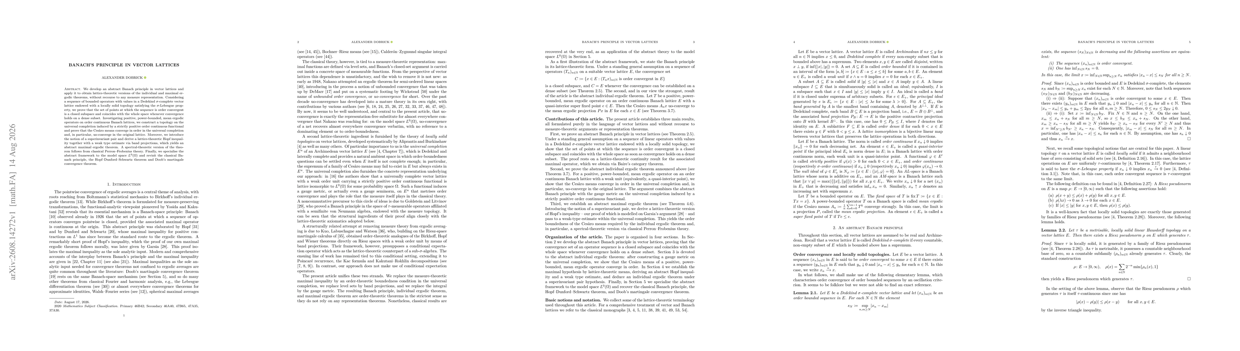 Thumbnail for Banach's principle in vector lattices