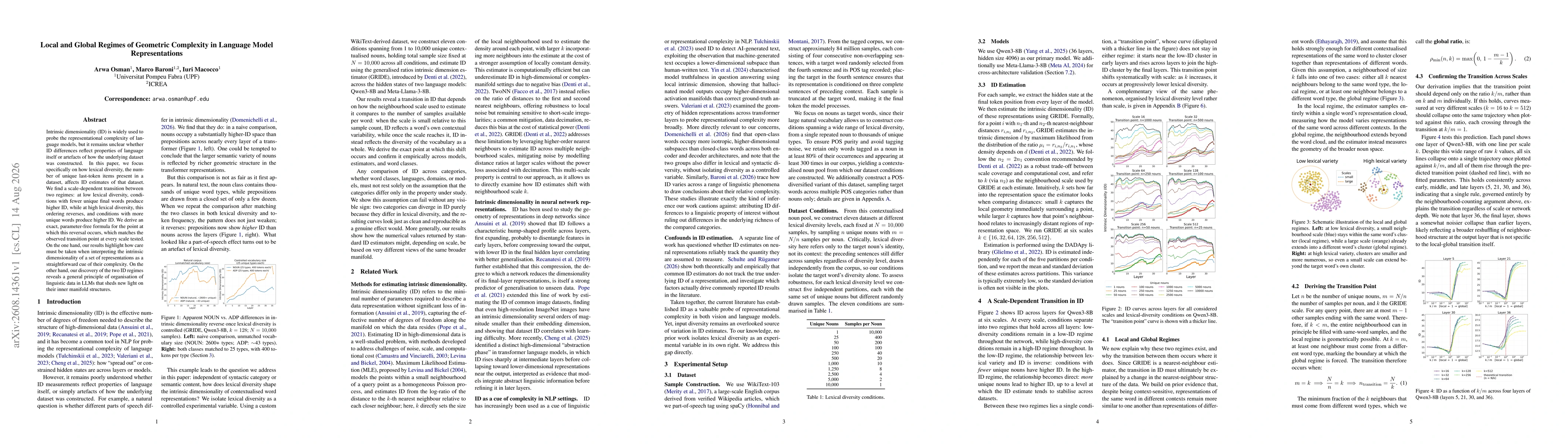 Thumbnail for Local and Global Regimes of Geometric Complexity in Language Model Representations