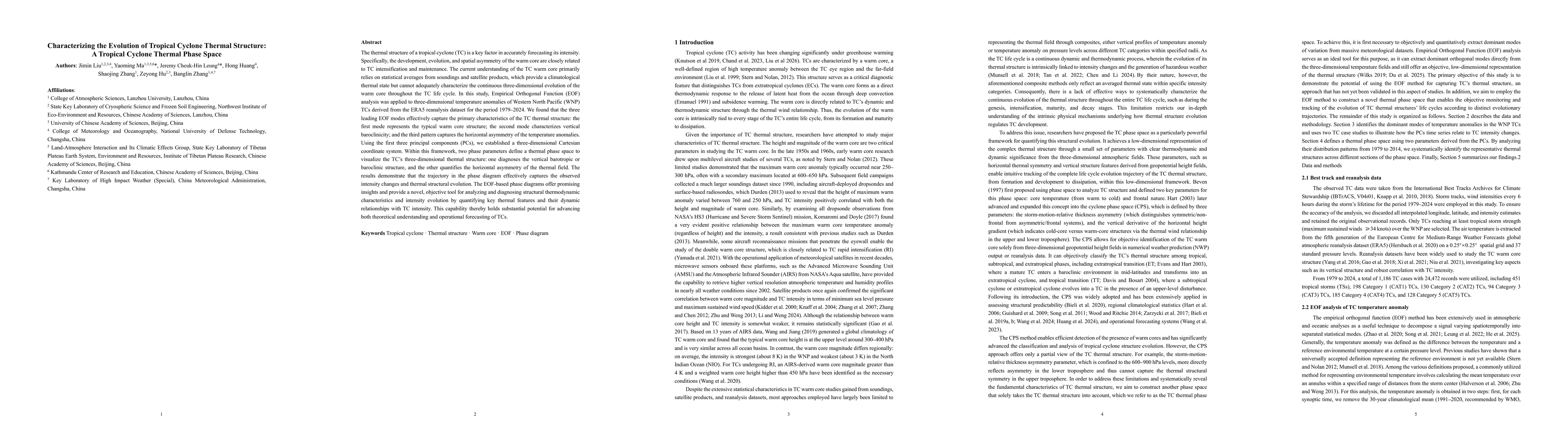 Thumbnail for Characterizing the Evolution of Tropical Cyclone Thermal Structure: A Tropical Cyclone Thermal Phase Space