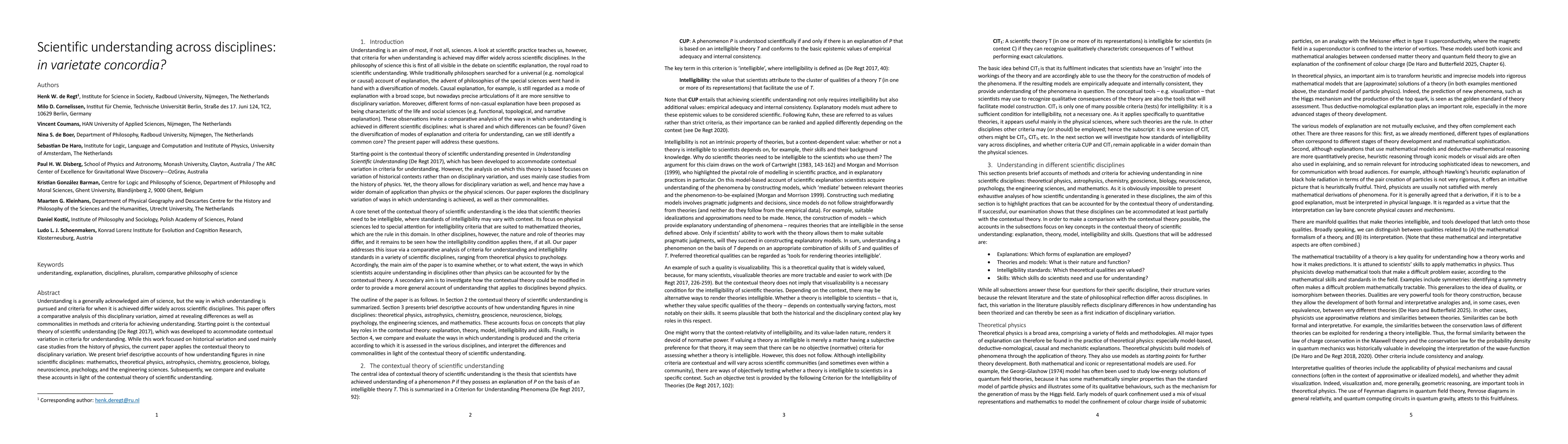 Thumbnail for Scientific understanding across disciplines: in varietate concordia?