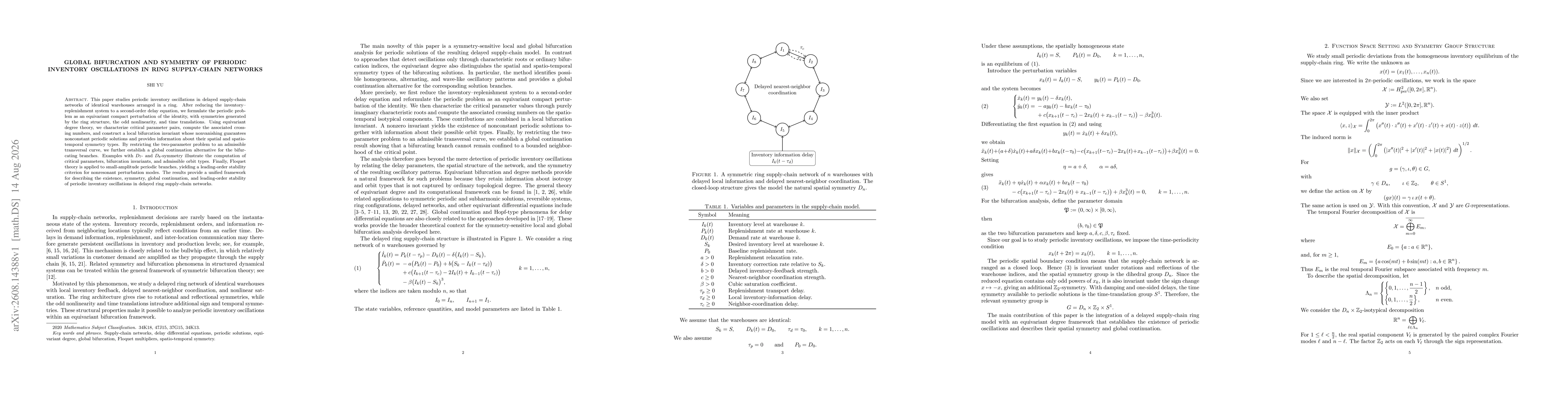 Thumbnail for Global Bifurcation and Symmetry of Periodic Inventory Oscillations in Ring Supply-Chain Networks
