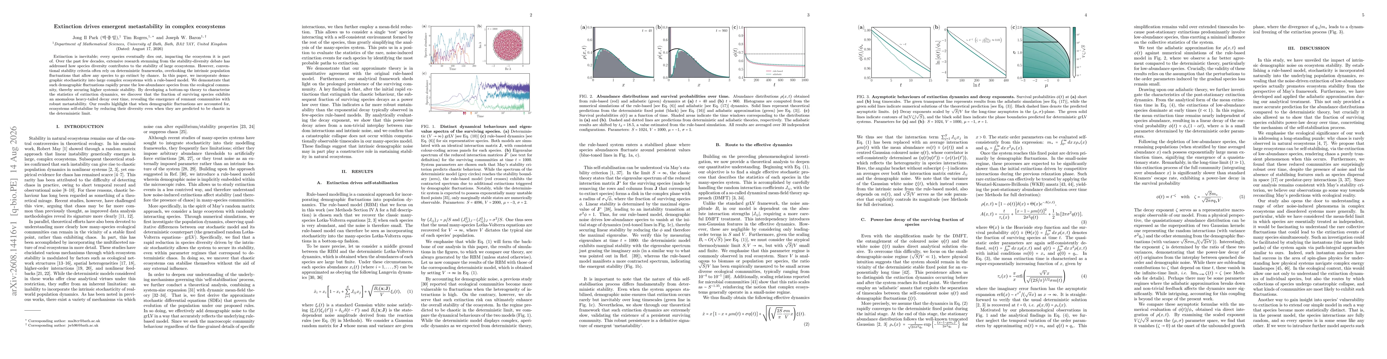Thumbnail for Extinction drives emergent metastability in complex ecosystems