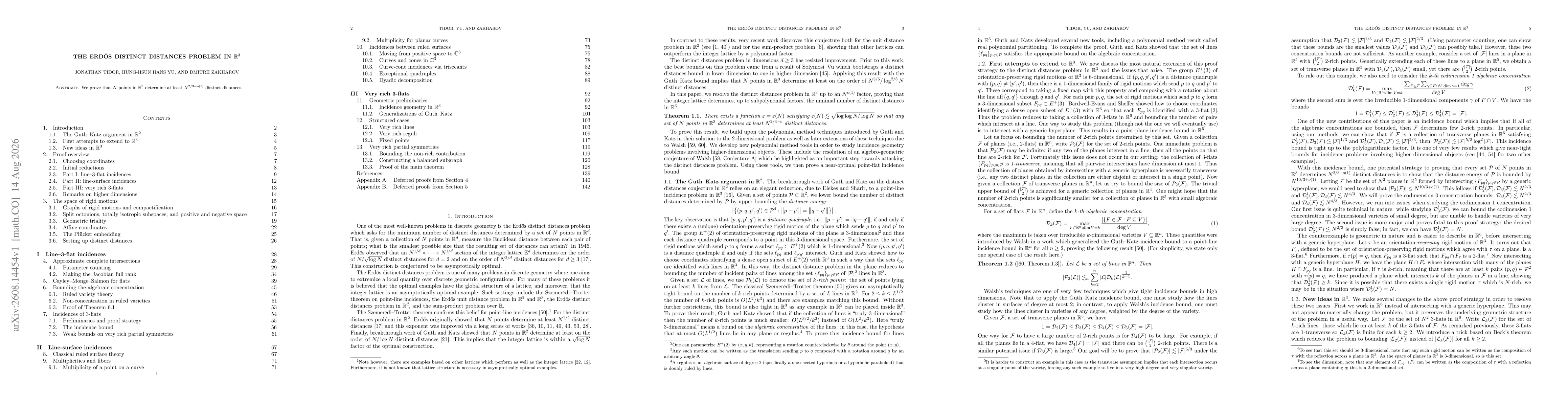 Thumbnail for The Erdős distinct distances problem in $\mathbb{R}^3$