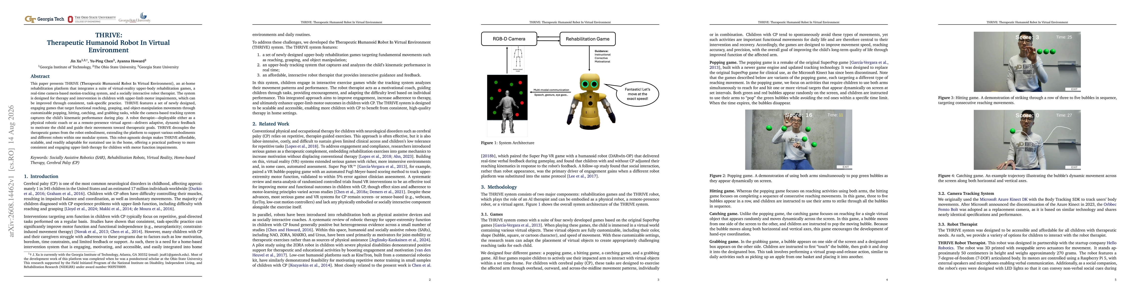 Thumbnail for THRIVE: Therapeutic Humanoid Robot In Virtual Environment