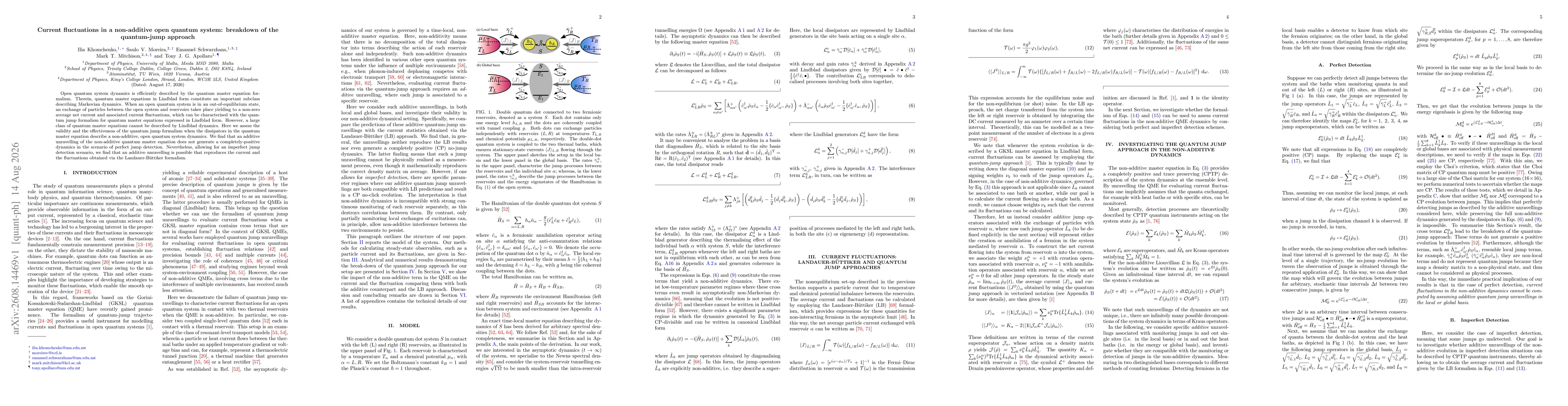Thumbnail for Current fluctuations in a non-additive open quantum system: breakdown of the quantum-jump approach