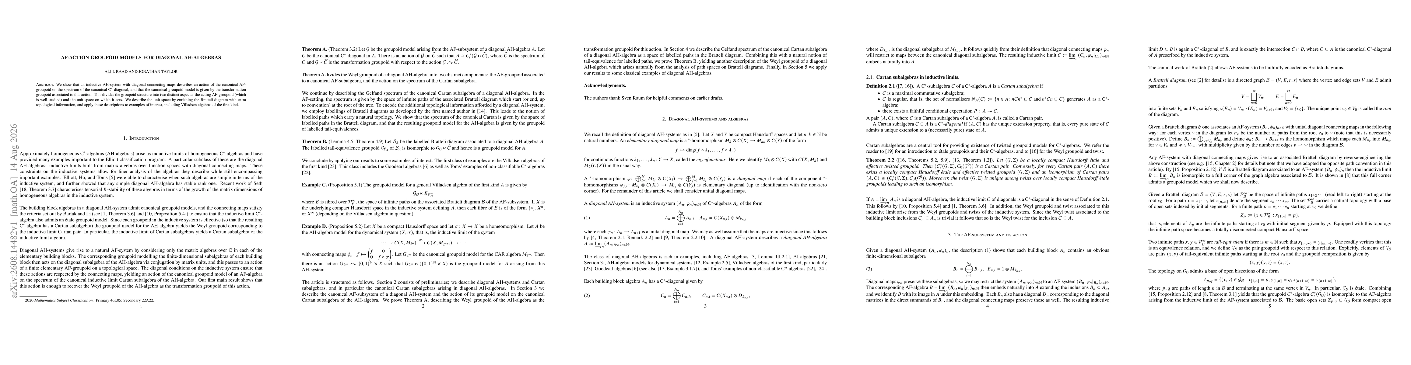 Thumbnail for AF-action groupoid models for diagonal AH-algebras