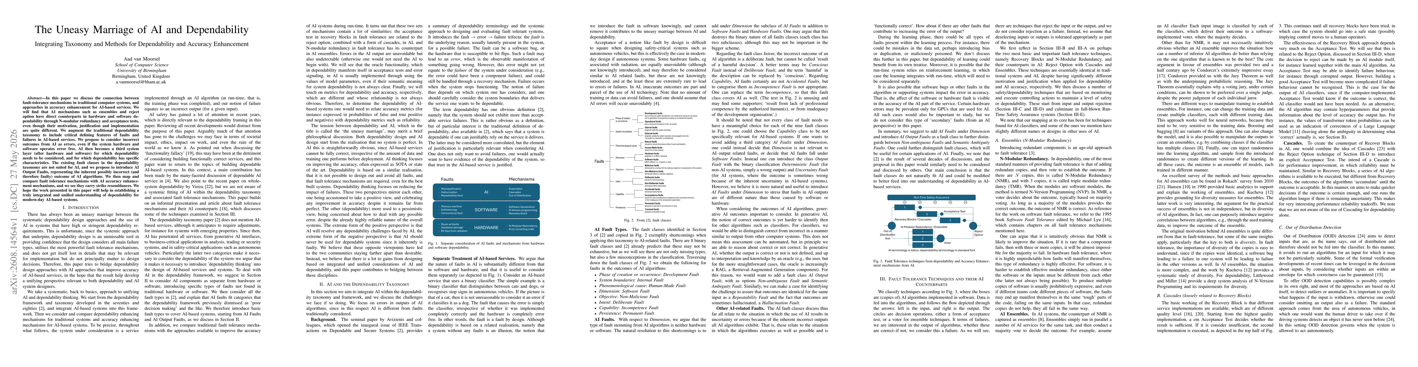Thumbnail for The Uneasy Marriage of AI and Dependability: Integrating Taxonomy and Methods for Dependability and Accuracy Enhancement