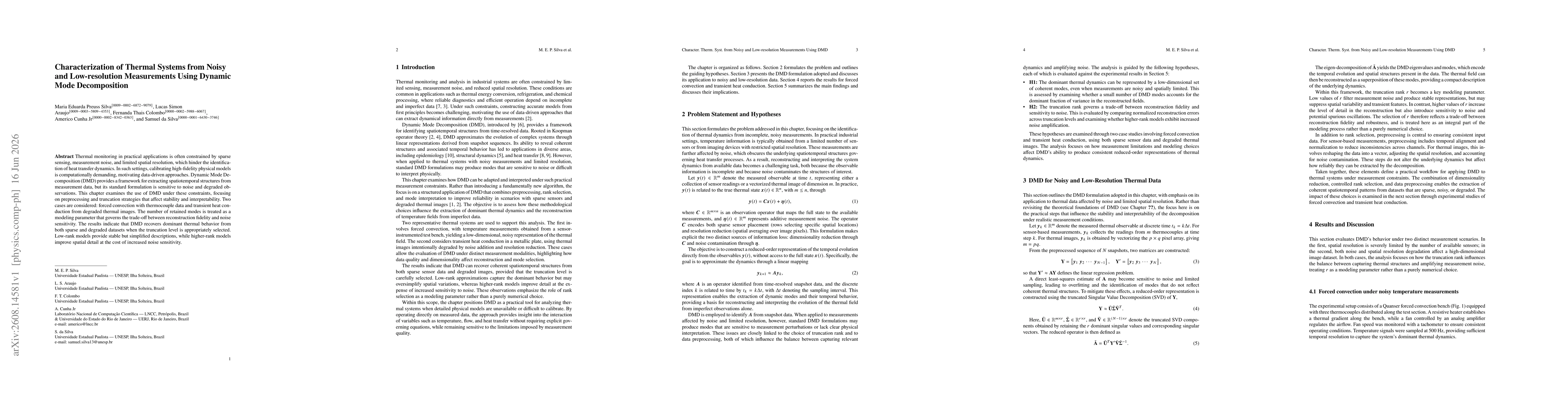 Thumbnail for Characterization of Thermal Systems from Noisy and Low-resolution Measurements Using Dynamic Mode Decomposition
