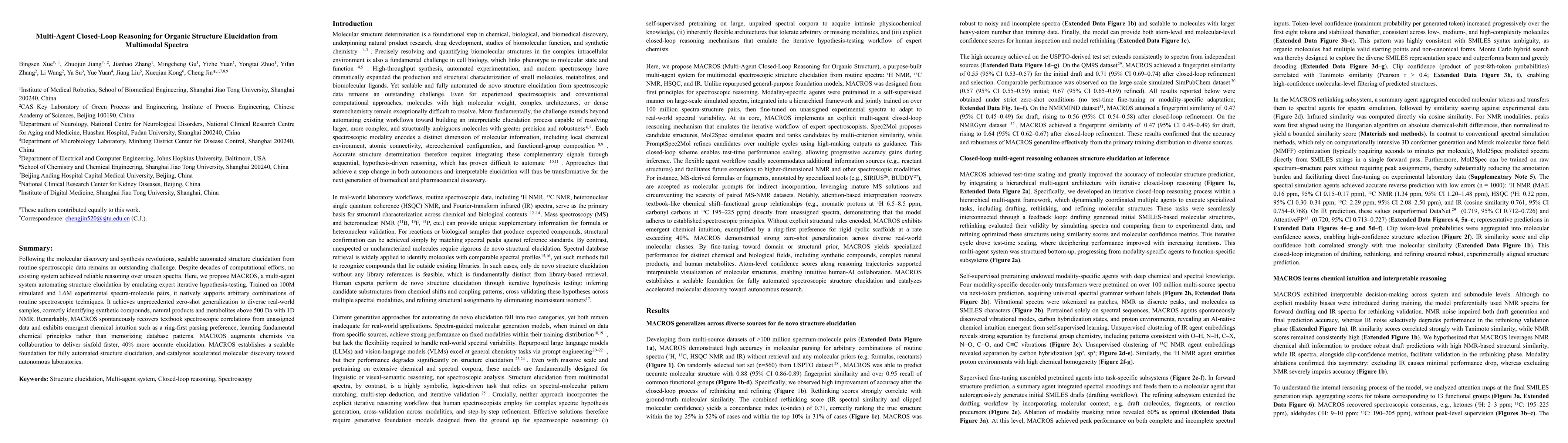 Thumbnail for Multi-Agent Closed-Loop Reasoning for Organic Structure Elucidation from Multimodal Spectra