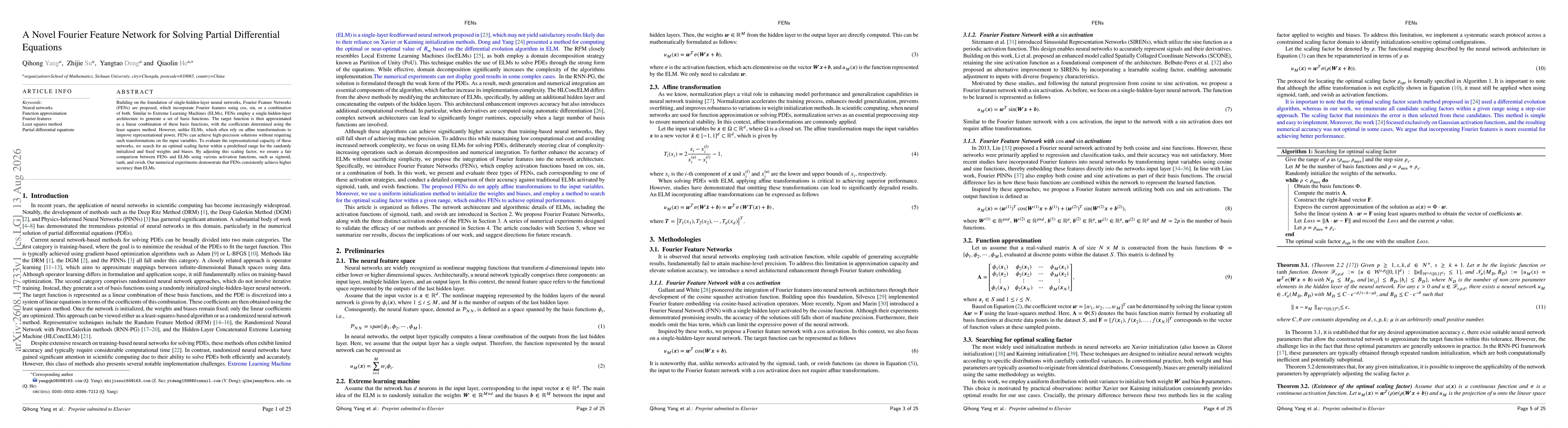 Thumbnail for A Novel Fourier Feature Network for Solving Partial Differential Equations