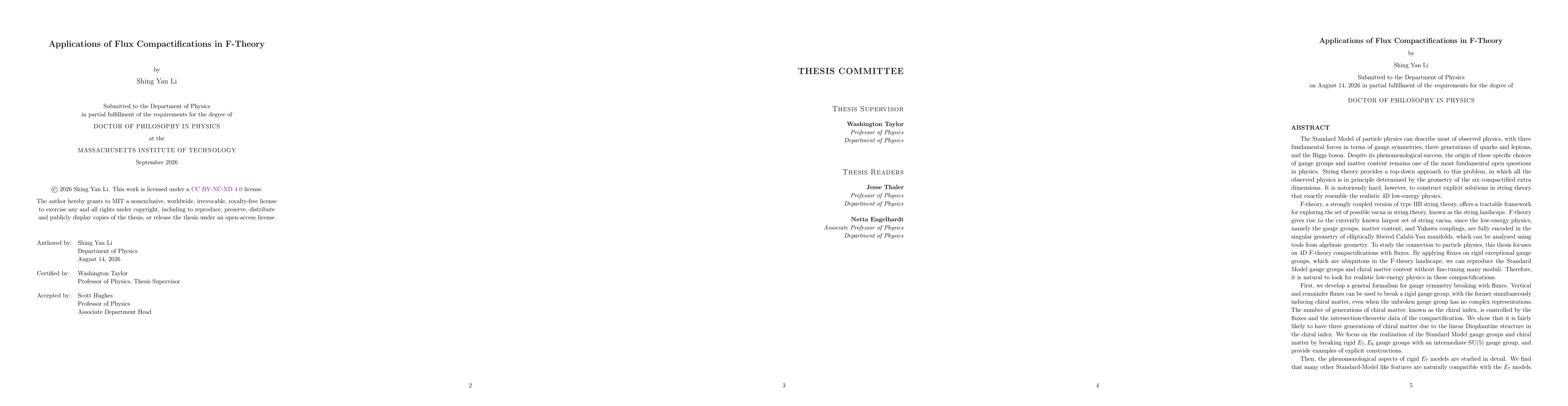 Thumbnail for Applications of Flux Compactifications in F-Theory