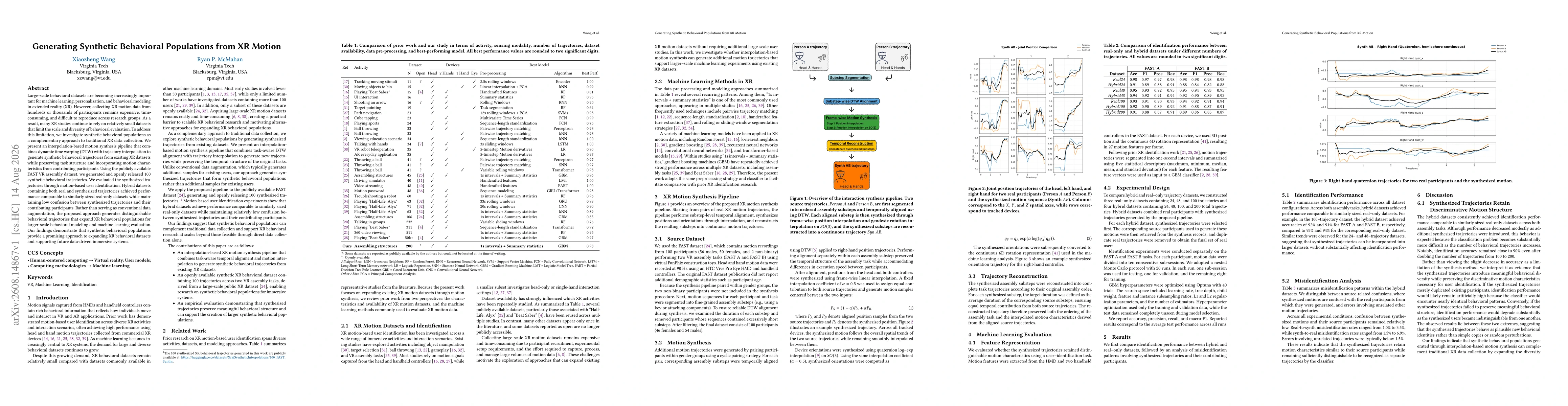Thumbnail for Generating Synthetic Behavioral Populations from XR Motion