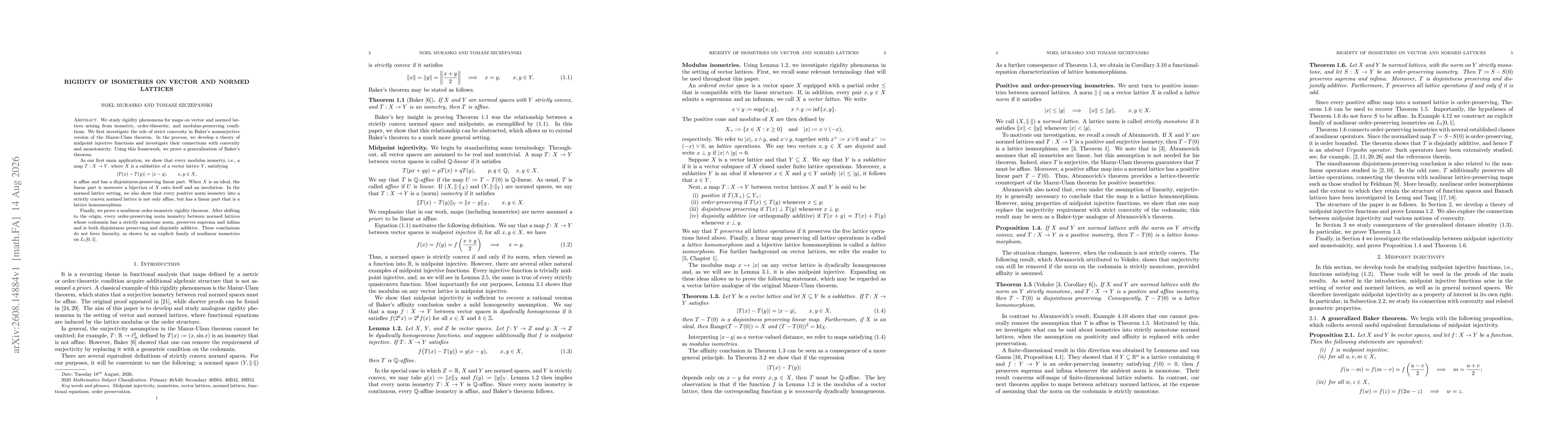 Thumbnail for Rigidity of isometries on vector and normed lattices