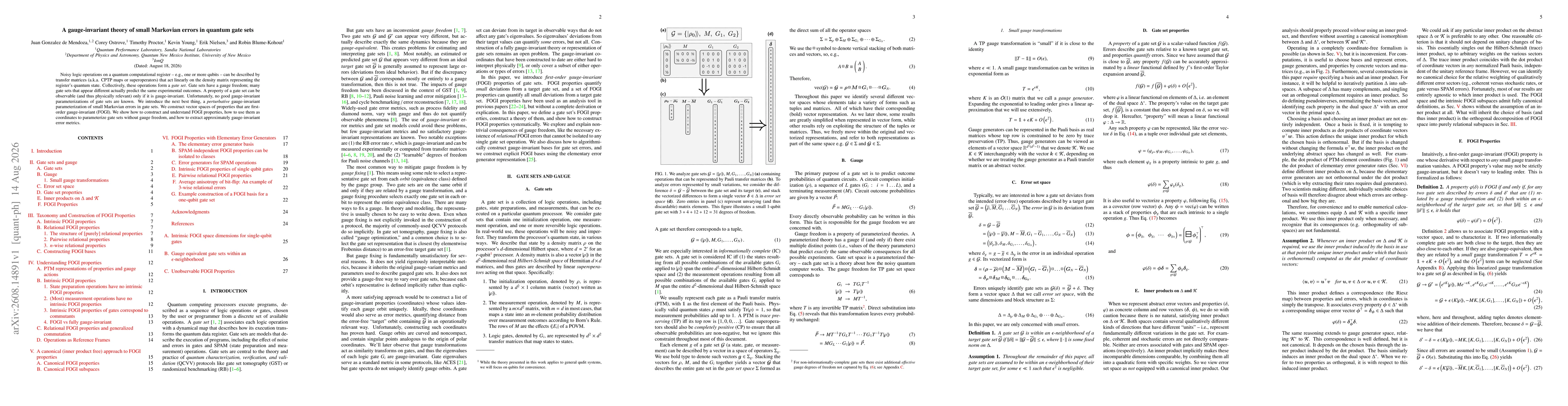 Thumbnail for A gauge-invariant theory of small Markovian errors in quantum gate sets