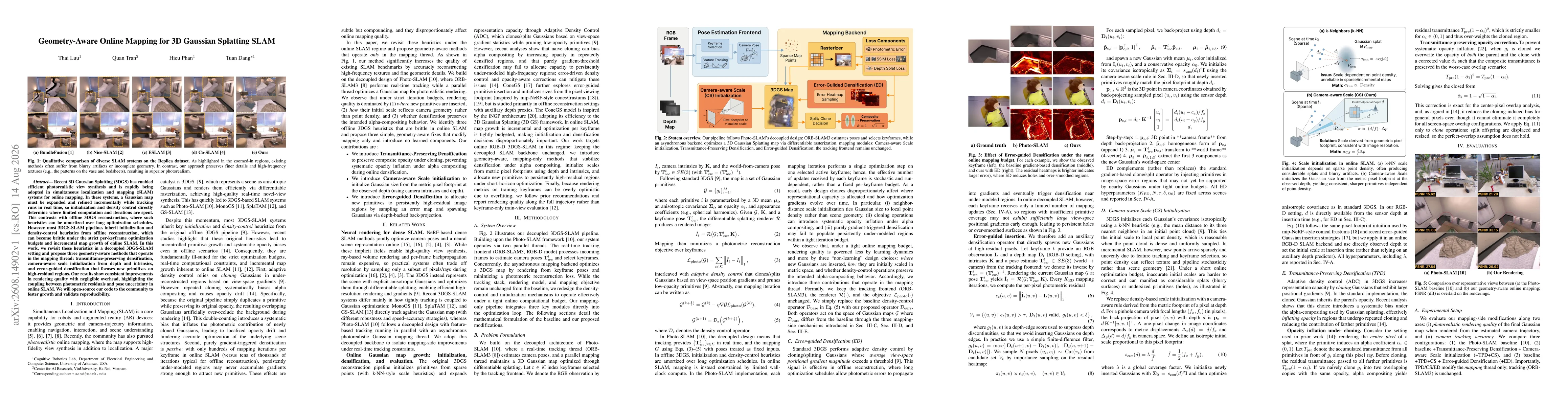 Thumbnail for Geometry-Aware Online Mapping for 3D Gaussian Splatting SLAM