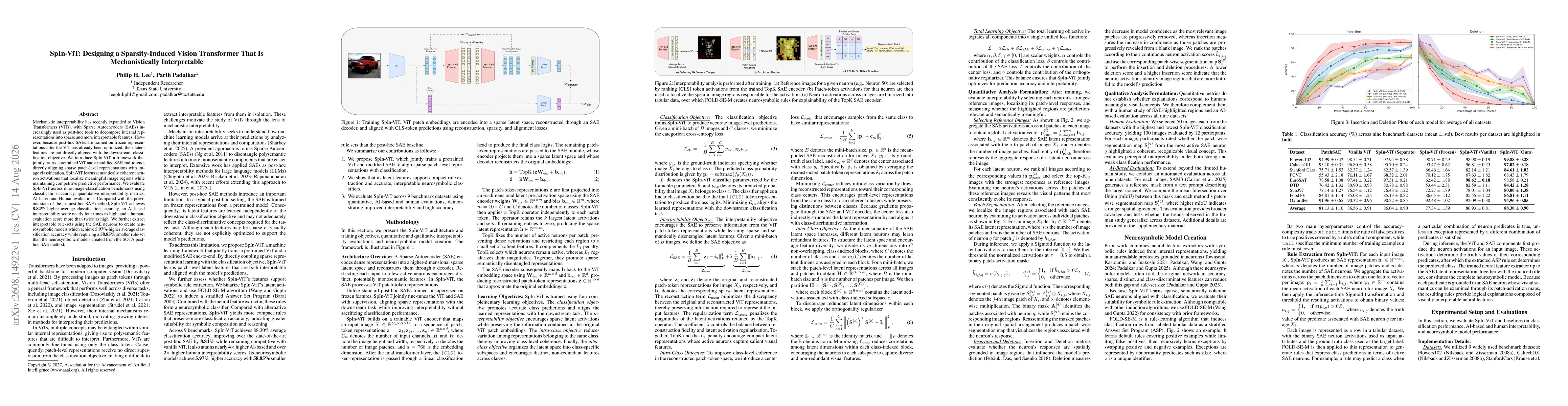 Thumbnail for SpIn-ViT: Designing a Sparsity-Induced Vision Transformer That Is Mechanistically Interpretable