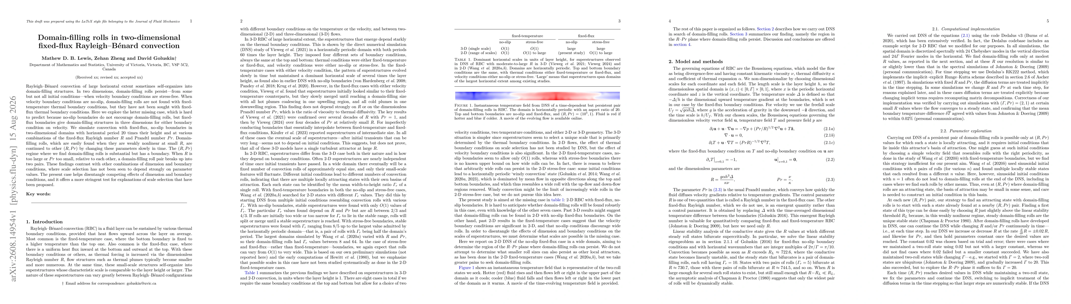 Thumbnail for Domain-filling rolls in two-dimensional fixed-flux Rayleigh-Bénard convection