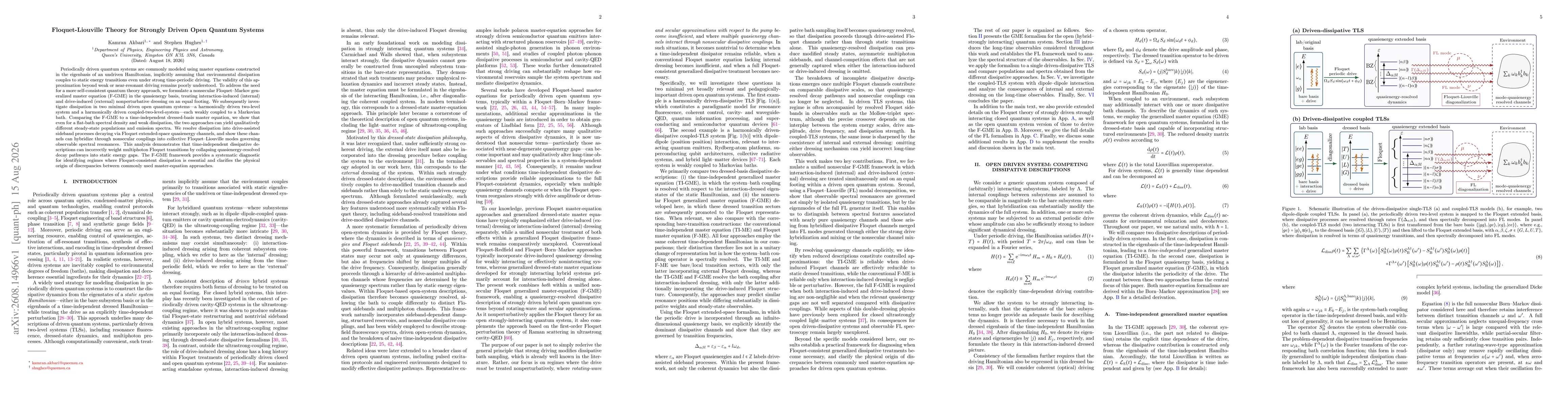 Thumbnail for Floquet-Liouville Theory for Strongly Driven Open Quantum Systems