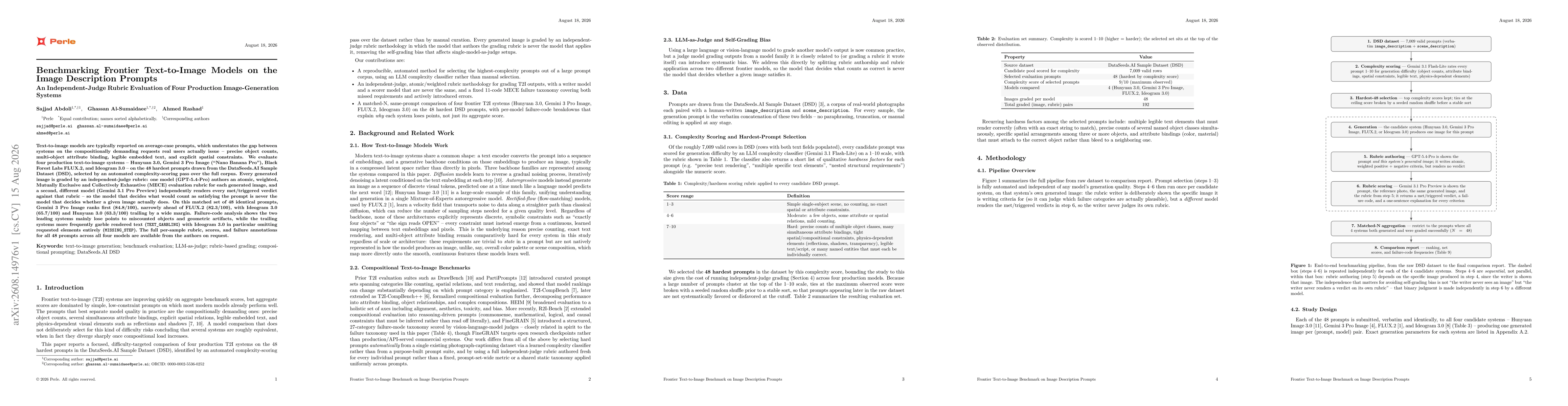 Thumbnail for Benchmarking Frontier Text-to-Image Models on Image-Description Prompts