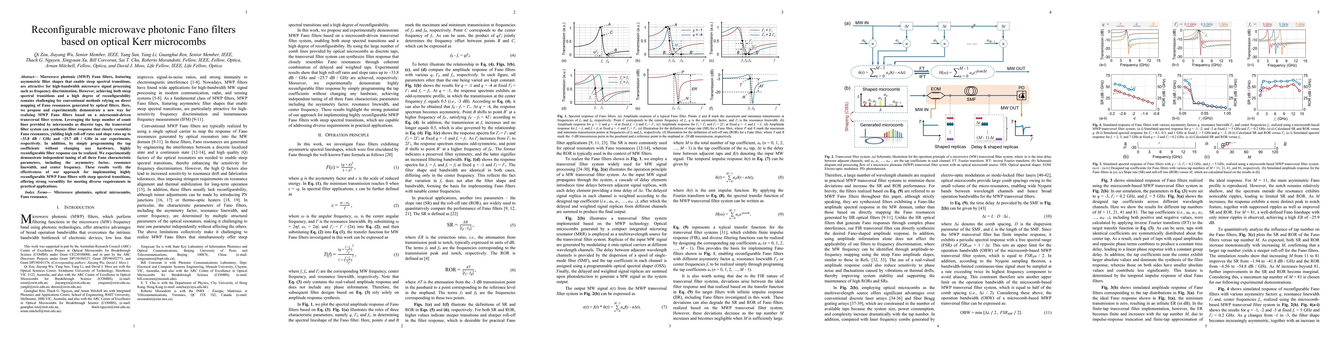 Thumbnail for Reconfigurable microwave photonic Fano filters based on optical Kerr microcombs