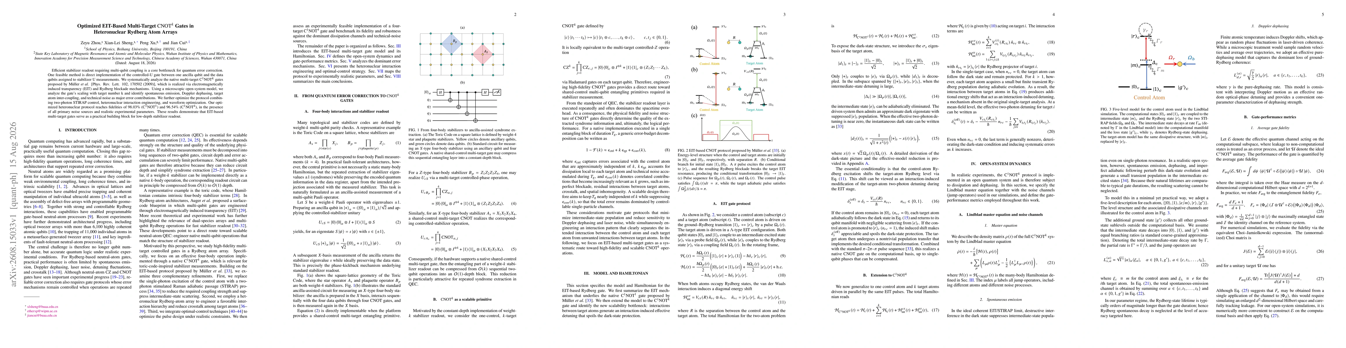 Thumbnail for Optimized EIT-Based Multi-Target CNOT^k Gates in Heteronuclear Rydberg Atom Arrays