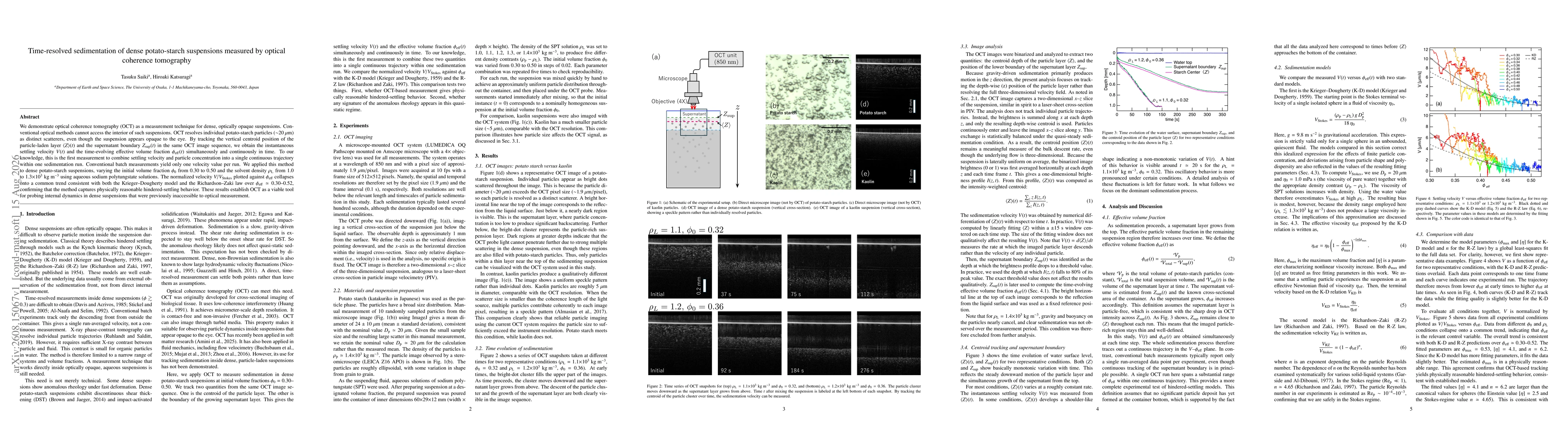 Thumbnail for Time-resolved sedimentation of dense potato-starch suspensions measured by optical coherence tomography