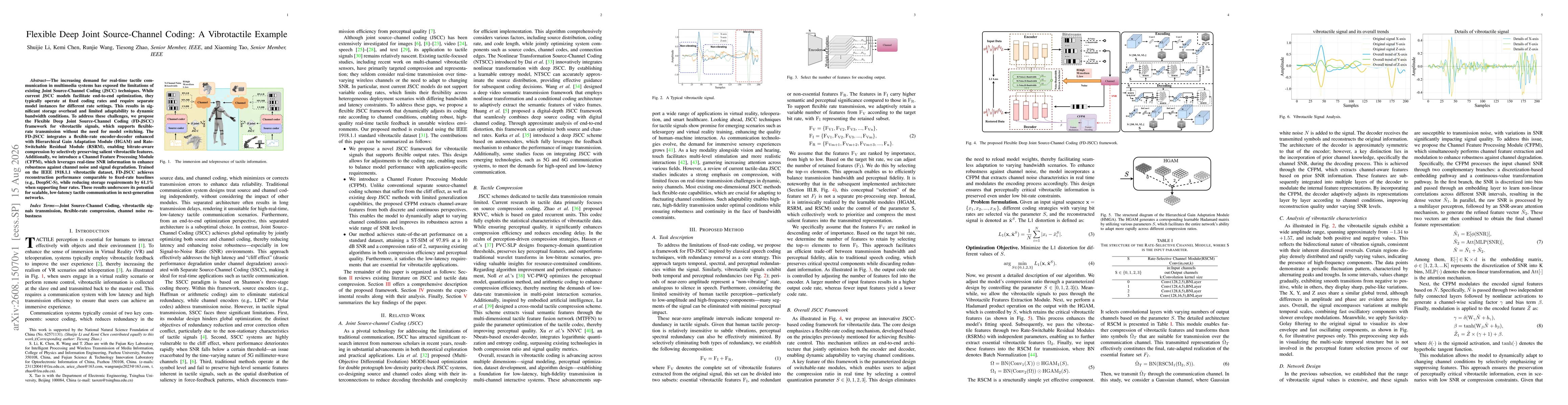 Thumbnail for Flexible Deep Joint Source-Channel Coding: A Vibrotactile Example
