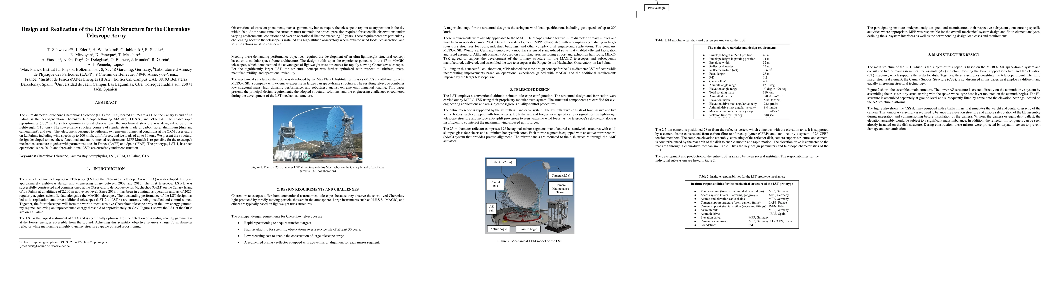 Thumbnail for Design and Realization of the LST Main Structure for the Cherenkov Telescope Array