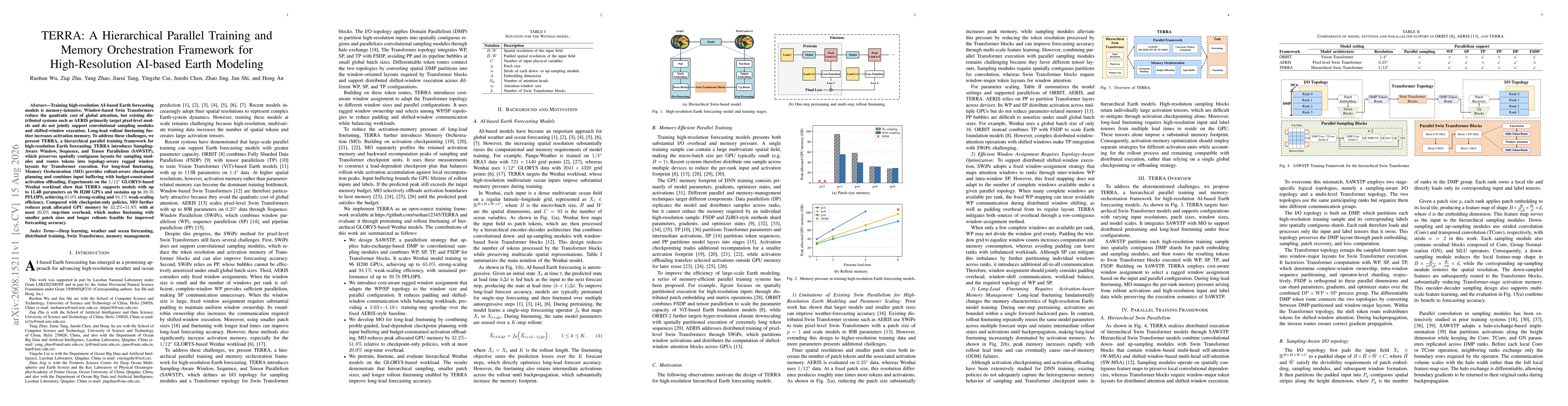 Thumbnail for TERRA: A Hierarchical Parallel Training and Memory Orchestration Framework for High-Resolution AI-based Earth Modeling