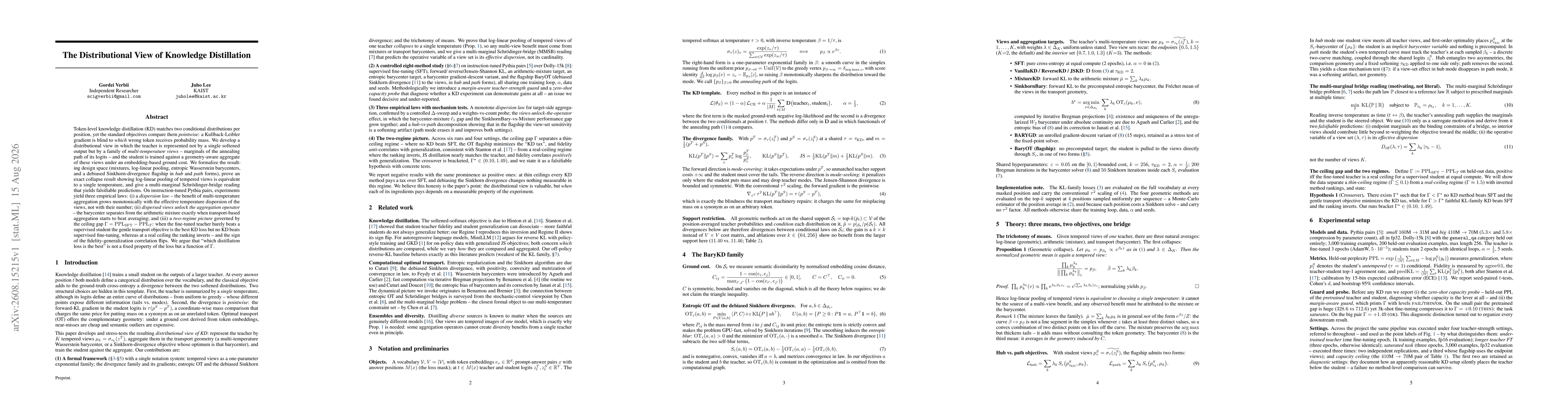 Thumbnail for The Distributional View of Knowledge Distillation