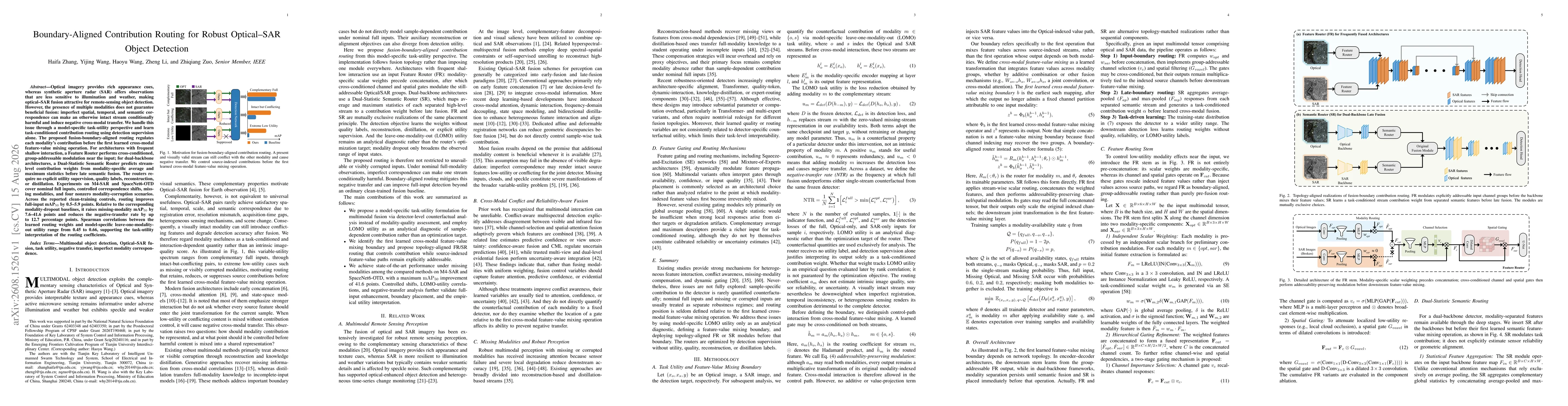 Thumbnail for Boundary-Aligned Contribution Routing for Robust Optical--SAR Object Detection